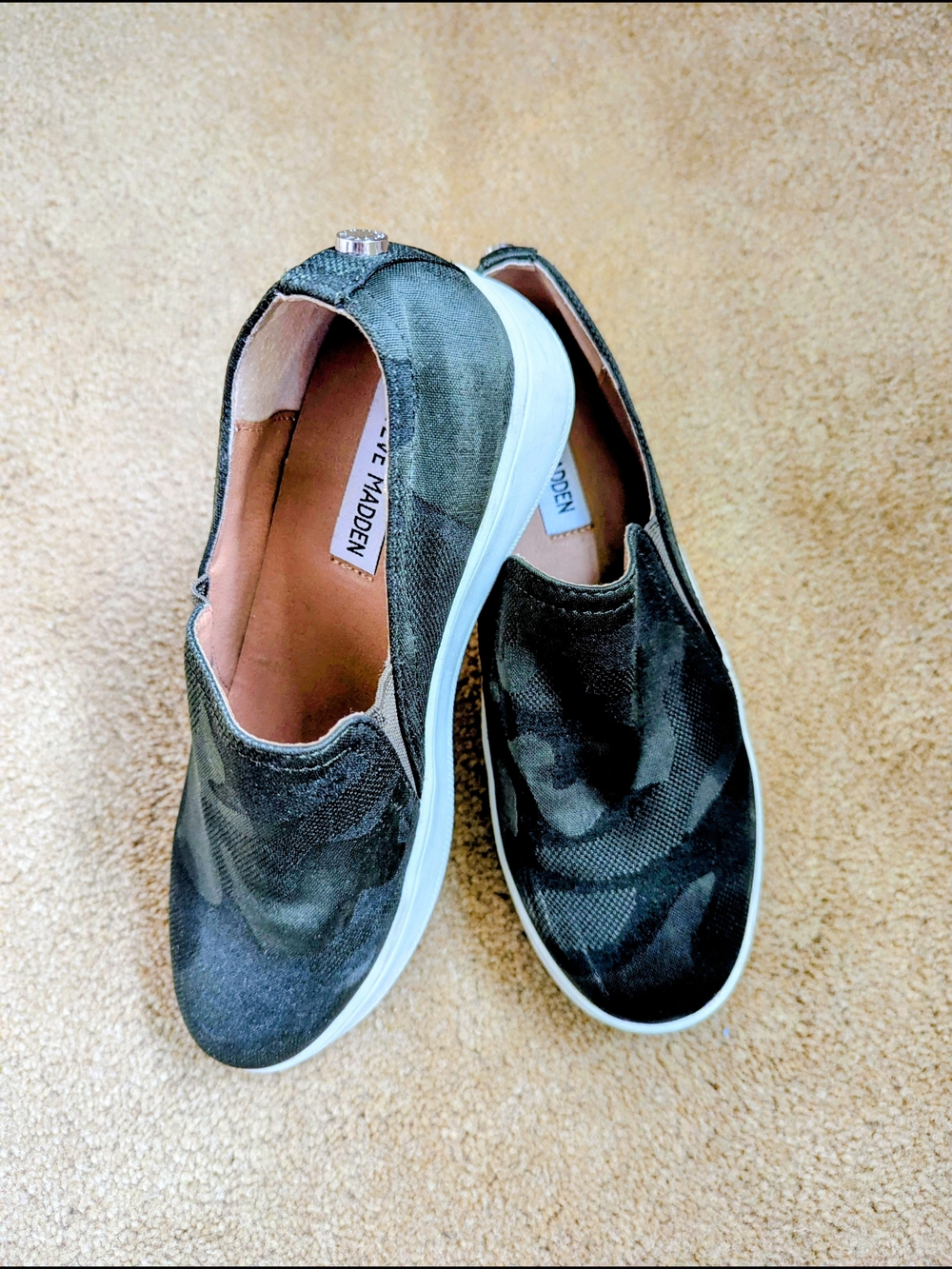 Steve Madden Women’s Slip-On Sneakers in Dark Green Camo